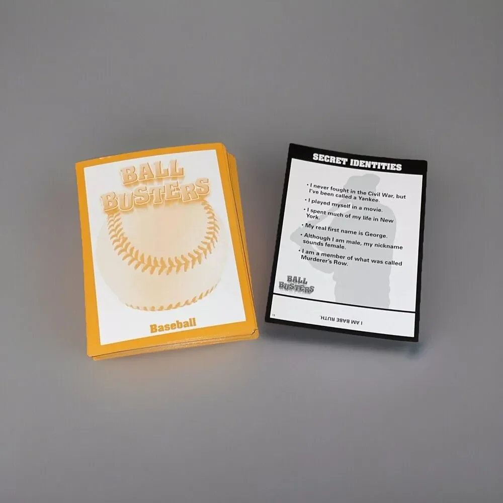 University Games Sealed Ball Busters Baseball Brainteasers and Trivia, 55 Cards